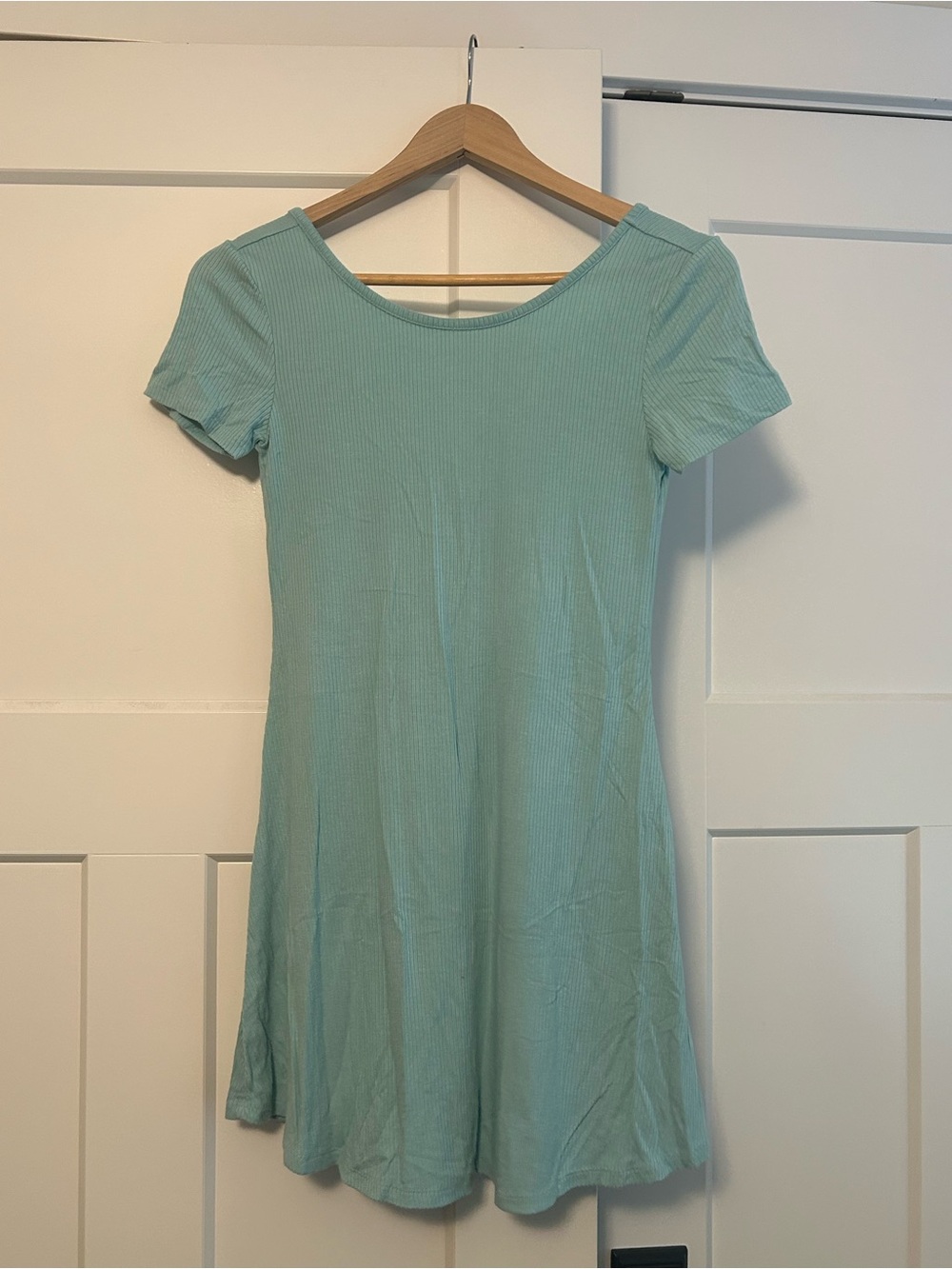 Forever 21 Mint Short-Sleeve A-Line Mini Dress